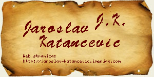 Jaroslav Katančević vizit kartica